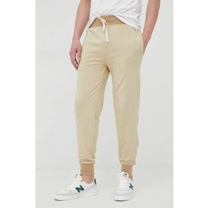 Nohavice Polo Ralph Lauren pánske, béžová farba, jednofarebné vyobraziť