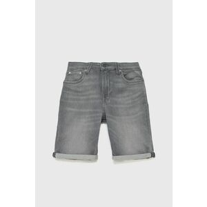 Detské rifľové krátke nohavice Jack & Jones šedá farba, nastaviteľný pás vyobraziť