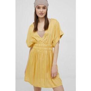 Šaty Roxy žltá farba, mini, áčkový strih vyobraziť
