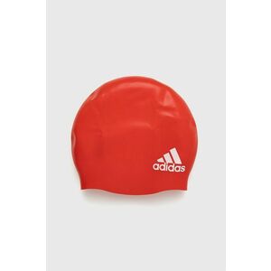 Plavecká čiapka adidas Performance HE5081 červená farba vyobraziť