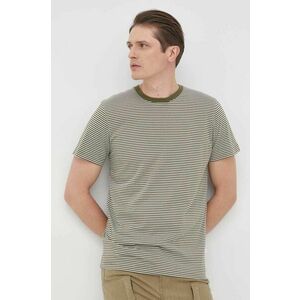 Bavlnené tričko Selected Homme zelená farba, vzorované vyobraziť