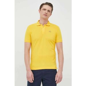Polo tričko La Martina pánske, žltá farba, jednofarebné vyobraziť