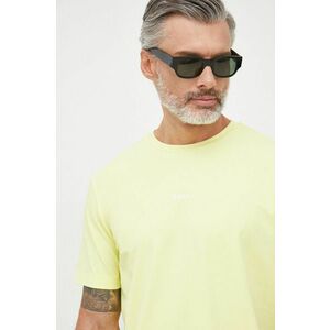 Tričko BOSS Boss Casual pánske, žltá farba, jednofarebné vyobraziť
