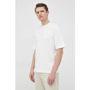 Bavlnené tričko Resteröds biela farba, jednofarebné vyobraziť