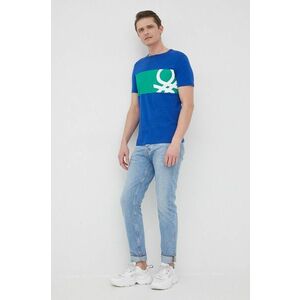 Bavlnené tričko United Colors of Benetton s potlačou vyobraziť