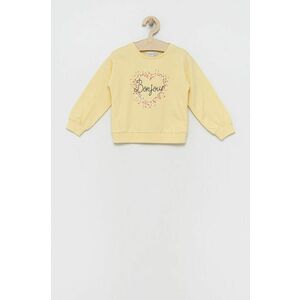Detská bavlnená mikina Name it žltá farba, s potlačou vyobraziť