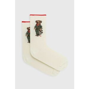 Ponožky Polo Ralph Lauren dámske, béžová farba vyobraziť