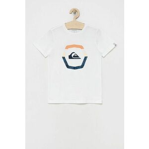 Detské bavlnené tričko Quiksilver biela farba, s potlačou vyobraziť