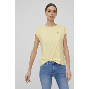 Bavlnené tričko Pepe Jeans Bloom žltá farba, vyobraziť