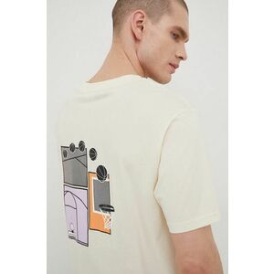 Bavlnené tričko Fila béžová farba, jednofarebné vyobraziť