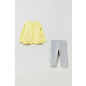 Detská bavlnená súprava OVS žltá farba vyobraziť
