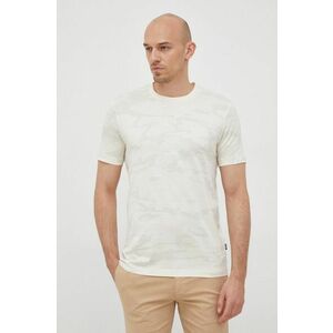 Bavlnené tričko BOSS šedá farba, vzorované vyobraziť