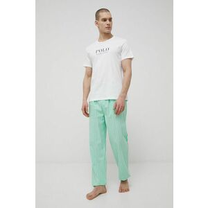 Bavlnené pyžamo Polo Ralph Lauren zelená farba, s potlačou vyobraziť