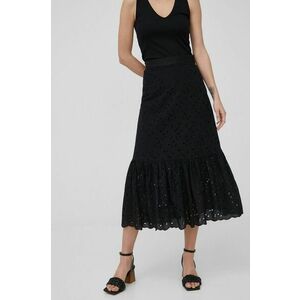 Bavlnená sukňa Pennyblack čierna farba, midi, áčkový strih vyobraziť