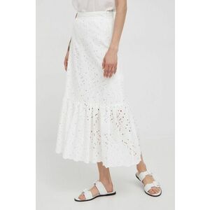 Bavlnená sukňa Pennyblack béžová farba, midi, áčkový strih vyobraziť