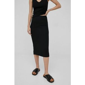 Sukňa Calvin Klein čierna farba, mini, puzdrová vyobraziť