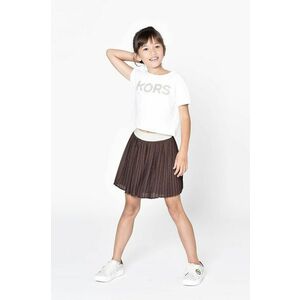 Dievčenská sukňa Michael Kors hnedá farba, mini, áčkový strih vyobraziť