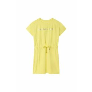 Dievčenské šaty Michael Kors žltá farba, mini, áčkový strih vyobraziť