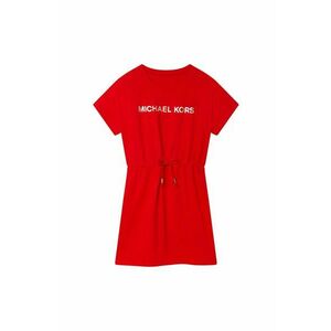 Dievčenské bavlnené šaty Michael Kors červená farba, mini, áčkový strih vyobraziť
