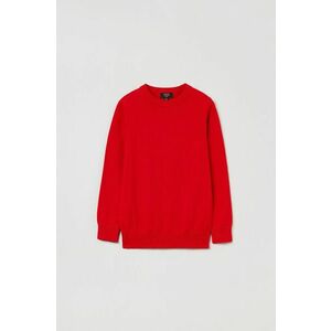 Detský bavlnený sveter OVS červená farba, tenký vyobraziť