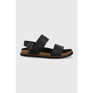 Kožené sandále Timberland pánske, čierna farba vyobraziť