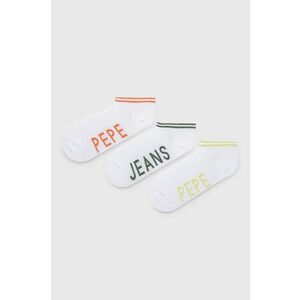Ponožky Pepe Jeans Sandi (3-pak) dámske, biela farba vyobraziť