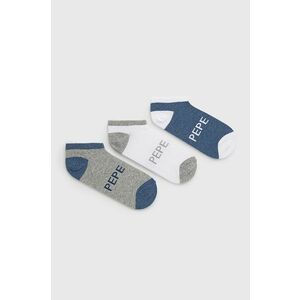 Ponožky Pepe Jeans Powa (3-pak) pánske, šedá farba vyobraziť