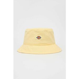 Bavlnený klobúk Dickies žltá farba, bavlnený vyobraziť