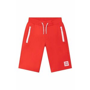 Detské krátke nohavice BOSS červená farba, nastaviteľný pás vyobraziť