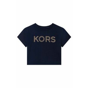 Detské bavlnené tričko Michael Kors tmavomodrá farba, vyobraziť