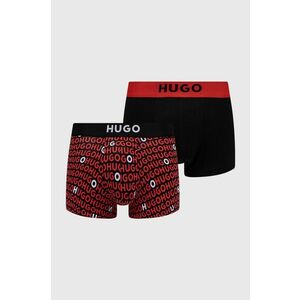 Boxerky HUGO (2-pak) pánske, červená farba vyobraziť