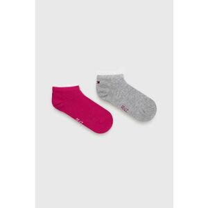 Detské ponožky Tommy Hilfiger (2-pak) fialová farba vyobraziť
