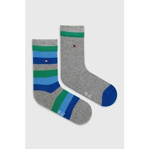 Detské ponožky Tommy Hilfiger zelená farba vyobraziť