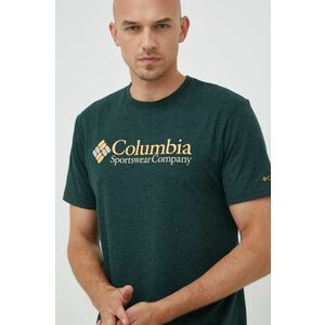 Tričko Columbia pánske, zelená farba, s potlačou vyobraziť