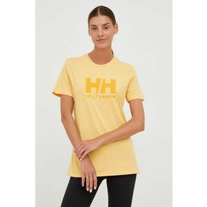 Bavlnené tričko Helly Hansen 34112-001, oranžová farba, vyobraziť