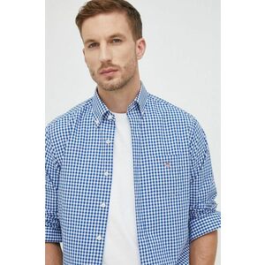 Košeľa Gant pánska, modrá farba, regular, s golierom button-down vyobraziť