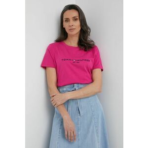 Tričko Tommy Hilfiger dámske, ružová farba vyobraziť