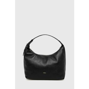 Kožená kabelka Furla čierna farba vyobraziť