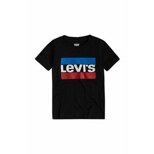 Detské tričko Levi's čierna farba, s potlačou vyobraziť