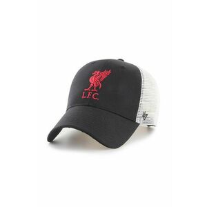Šiltovka 47brand EPL Liverpool čierna farba, s nášivkou vyobraziť