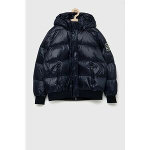 Páperová bunda Armani Exchange dámska, tmavomodrá farba, zimná, vyobraziť