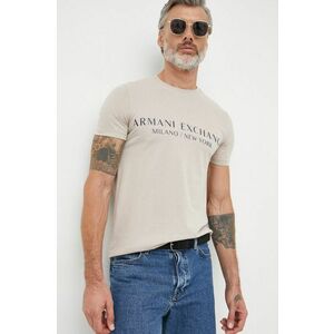Bavlnené tričko Armani Exchange s potlačou vyobraziť