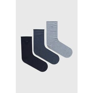Ponožky Calvin Klein (3-pak) dámske, modrá farba vyobraziť