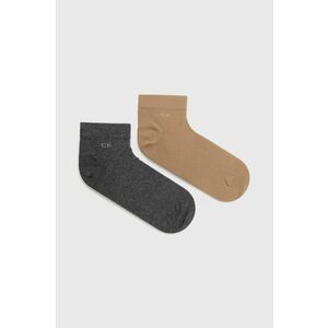Ponožky Calvin Klein (2-pak) pánske, béžová farba vyobraziť