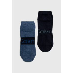 Ponožky Calvin Klein (2-pak) pánske, modrá farba vyobraziť