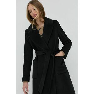Kabát Lauren Ralph Lauren dámsky, čierna farba, prechodný, bez zapínania vyobraziť