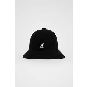 Vlnený klobúk Kangol čierna farba, vlnený vyobraziť