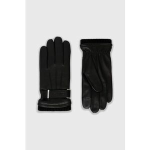 Kožené rukavice Calvin Klein pánske, čierna farba vyobraziť