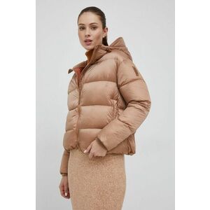 Páperová bunda Bomboogie dámska, béžová farba, zimná, oversize vyobraziť