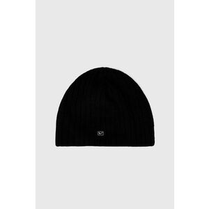 Vlnená čiapka Viking čierna farba, vlnená vyobraziť